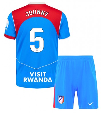 Atletico Madrid Johnny Cardoso #5 Tredje Kläder Barn 2025-26 Kortärmad (+ Korta byxor)
